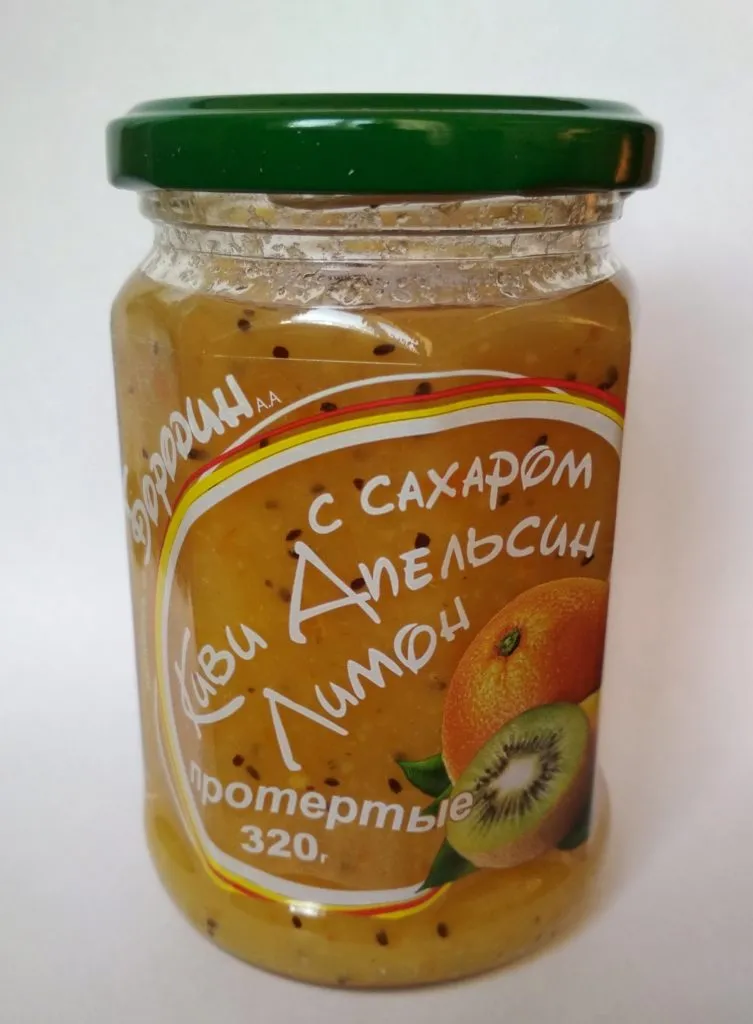 киви, апельсин, лимон протерт с сахаром. в Кропоткине